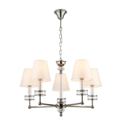 люстра подвесная AMBRELLA High Light E14х5 40Вт никель/белый