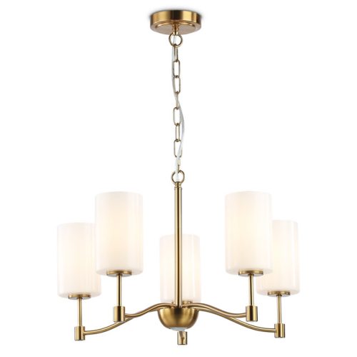 люстра подвесная AMBRELLA High Light E14 5х40Вт латунь/белый матовый