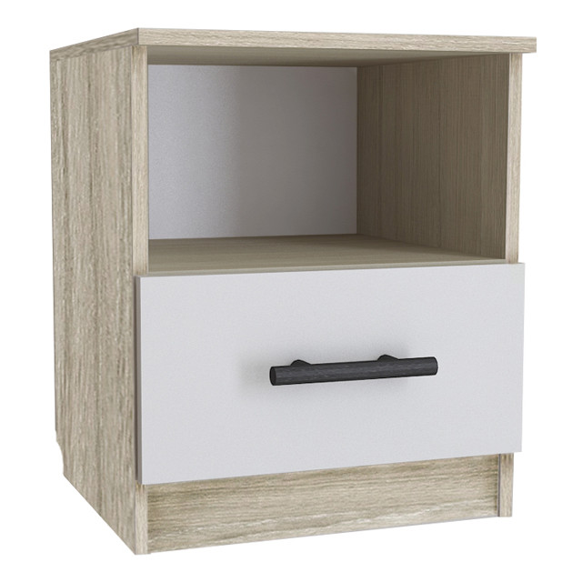 тумба прикроватная 1 ящик 404х426х522мм ЛДСП дуб устричный/сатин