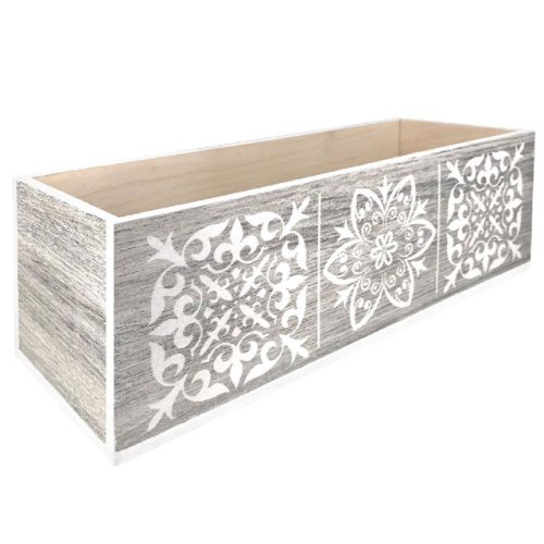 ящик декоративный Орнамент 300х100х100мм дерево