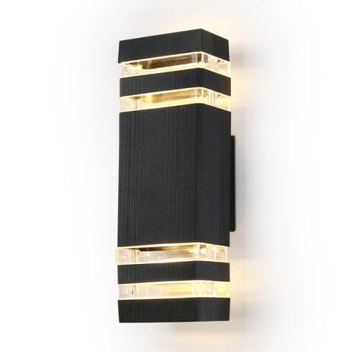 светильник уличный настенный AMBRELLA Garden GU10х2 35Вт черный прозрачный