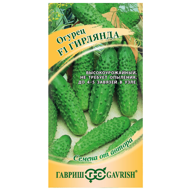 семена огурец гирлянда ГАВРИШ F1 10шт авторские