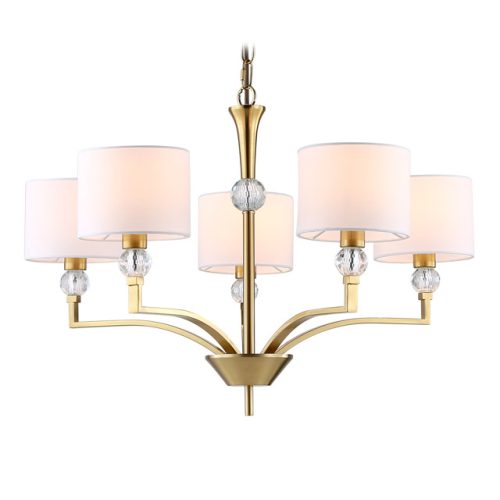 люстра подвесная AMBRELLA High Light E14х5 40Вт латунь/белый