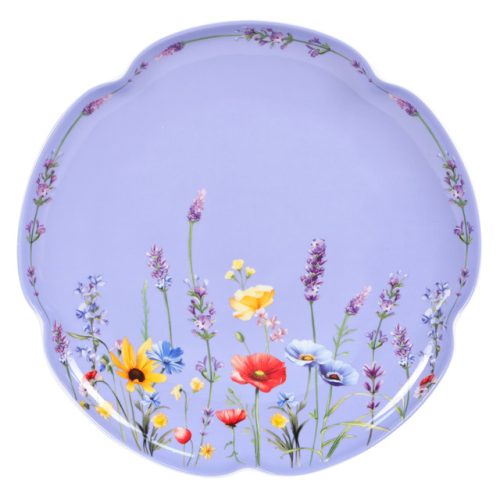 тарелка TODELIA Flowers 25,5см обеденная костяной фарфор