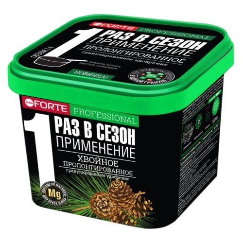 удобрение сухое гранулированное пролонгированное Bona Forte хвойное с кремнием 1л