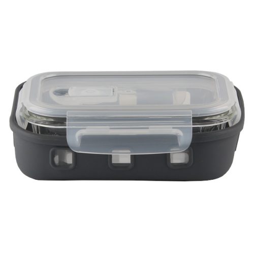 контейнер для продуктов TODELIA Премьера 0,37л 15,5х11,2х6,3см прямоугольный стекло, пластик, силико