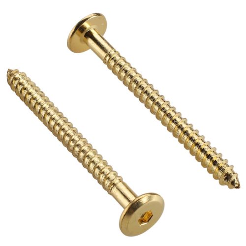 шуруп мебельный с плоской головкой латунированный 6,3х50 30шт