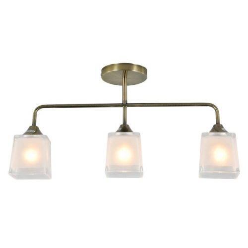 люстра потолочная ESCADA Artemis 3х40Вт Е27 античная бронза белый