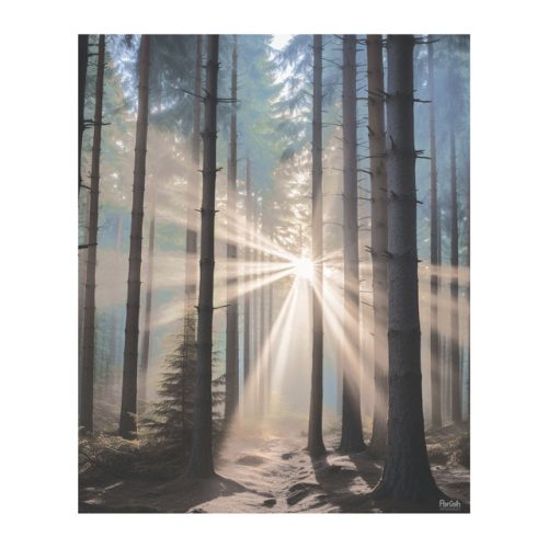 картина на холсте Холодный лес 6 400х500мм