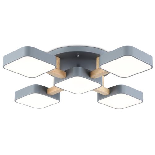 люстра потолочная AMBRELLA Comfort LED 90Вт 6000К 7200Лм серый/дерево