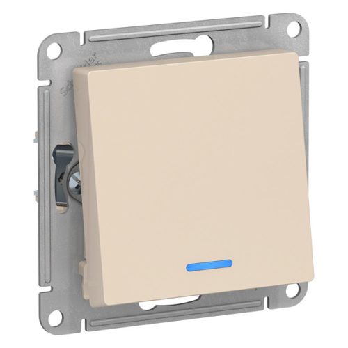 переключатель 1-клавишный SYSTEME ELECTRIC Atlas Design 10А с/и бежевый