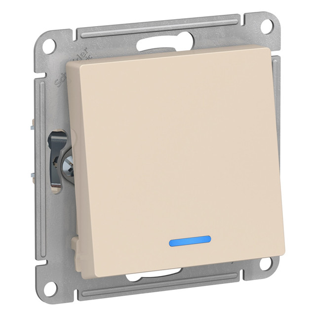 переключатель 1-клавишный SYSTEME ELECTRIC Atlas Design 10А с/и бежевый