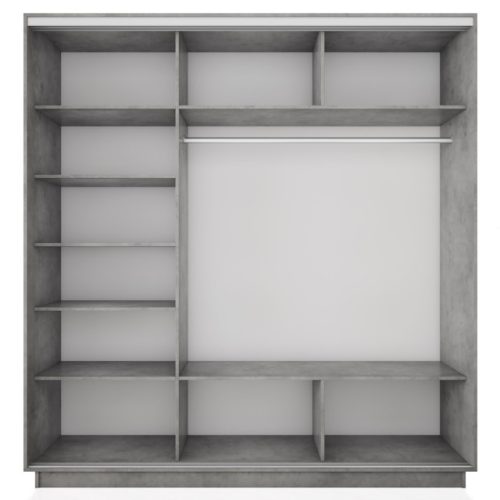 корпус шкафа-купе Экспресс 2 2400х2200х600мм бетон ЛДСП