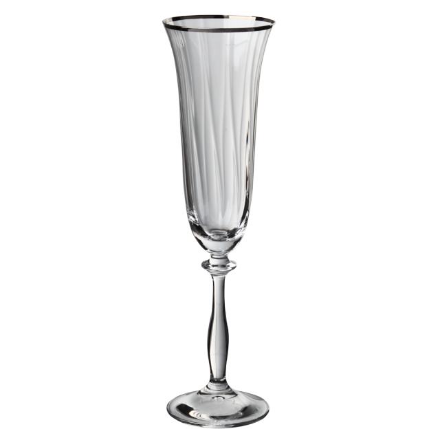 набор бокалов CRYSTALEX Ангела оптика отводка платина 6шт 190мл шампанское стекло