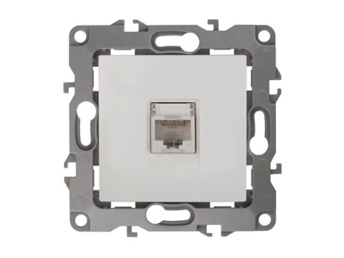 розетка компьютерная 1 пост ЭРА серия 12 RJ45 слоновая кость