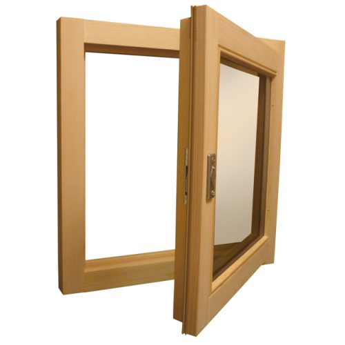 блок оконный одинарный 0,5х0,5м сосна с фурнитурой (замок без ручки)