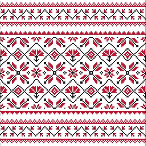 салфетки СЫКТЫВКАРСКИЕ Орнамент 2-слойные 24х24см 20шт