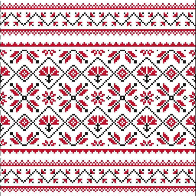 салфетки СЫКТЫВКАРСКИЕ Орнамент 2-слойные 24х24см 20шт