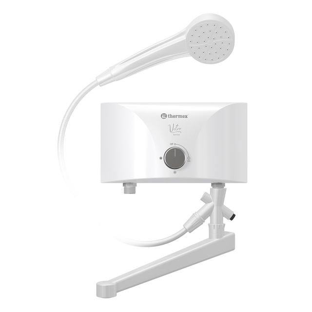 водонагреватель проточный THERMEX Vetro 6500 combi 6.5 кВт душ, кран