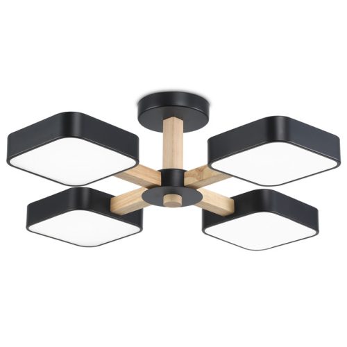 люстра потолочная AMBRELLA Comfort LED 72Вт 6000К 5760Лм черный/дерево