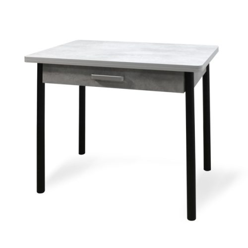 стол поворотно-раскладной М20 900(1200)х600мм бетон/черный ЛДСП/металл