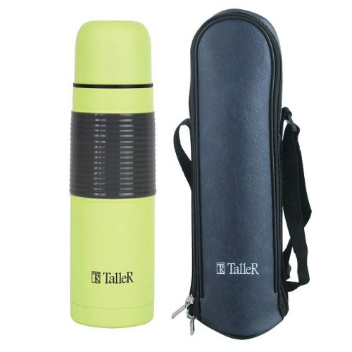 термос TALLER Лестер 1л узкое горло с чехлом нерж.сталь, пластик
