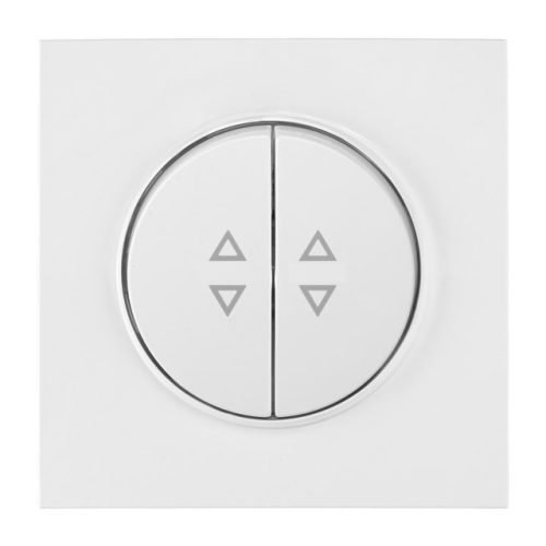 переключатель 2-клавишный BYLECTRICA Прованс проходной круг белый