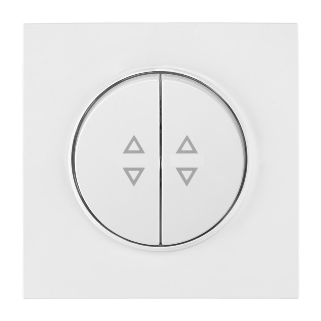 переключатель 2-клавишный BYLECTRICA Прованс проходной круг белый