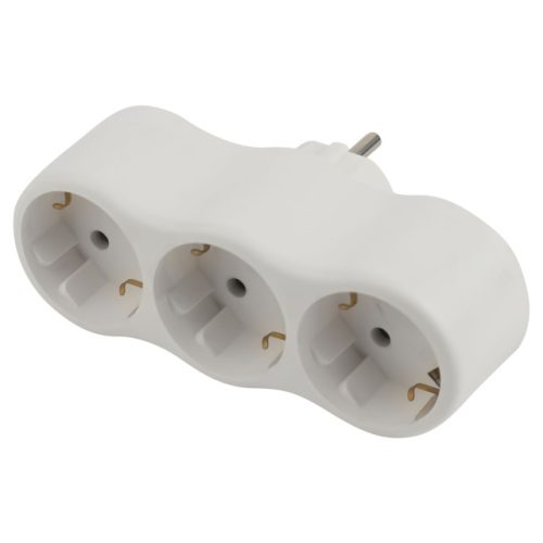 разветвитель ЭРА 3 гнезда с/з белый 16А