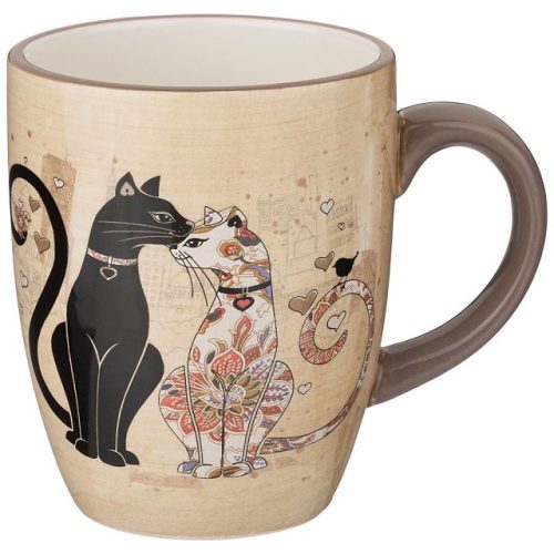кружка AGNESS Парижские коты 300мл доломит