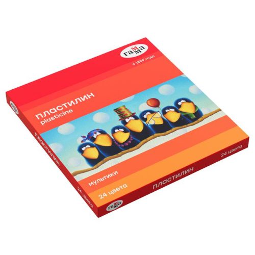 пластилин ГАММА Мультики 24цв 480г со стеком
