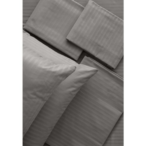 простыня VEROSSA Stripe 180х215см сатин-страйп серая, арт.735956