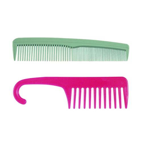 набор расчесок LEI 29,7см гребень двойной без ручки, гребень с ручкой пластик