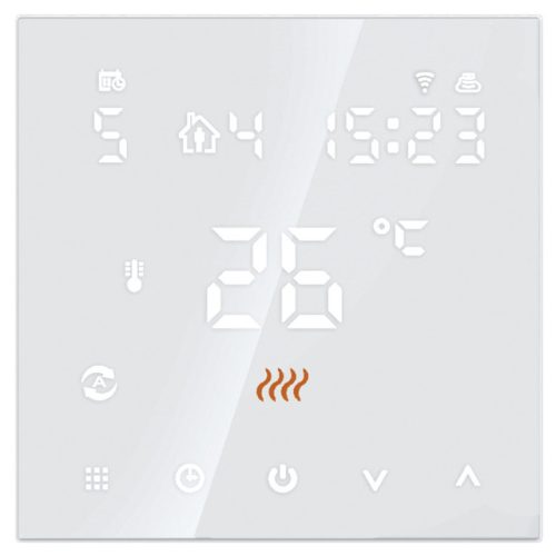 терморегулятор сенсорный Русское тепло Wi-Fi с датчиком ТР-505 белый