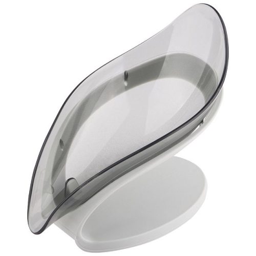 мыльница со стоком воды РЫЖИЙ КОТ пластик серый белый