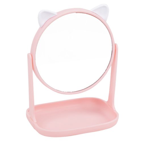 зеркало настольное 22х16см круглое пластик одностороннее