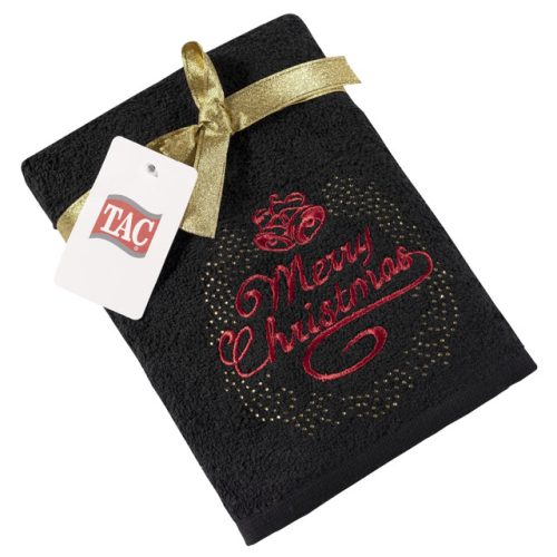 полотенце махр. TAC New Year 50х90см черное, арт.8004