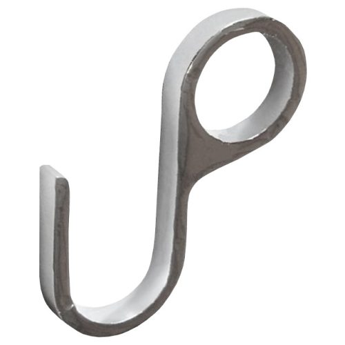 крючок на рейлинг несъемный плоский хром