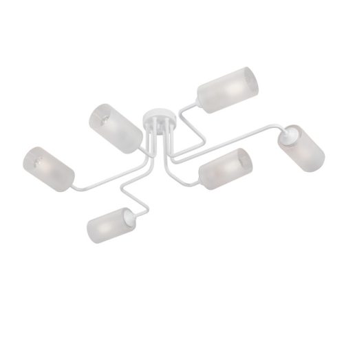 люстра потолочная VITALUCE Презент E27 6х40Вт металл стекло белый