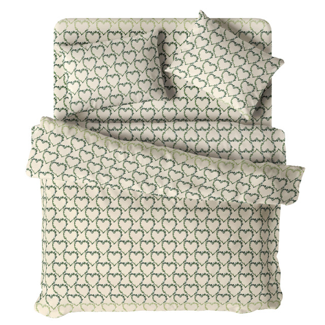 постельное белье 1,5сп ВОЛШЕБНАЯ НОЧЬ Allisum heart перкаль 2 нав.50х70см, арт.935665