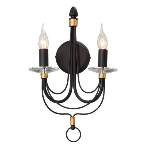 бра VITALUCE Джуна E14 2х40Вт черный металл бронза