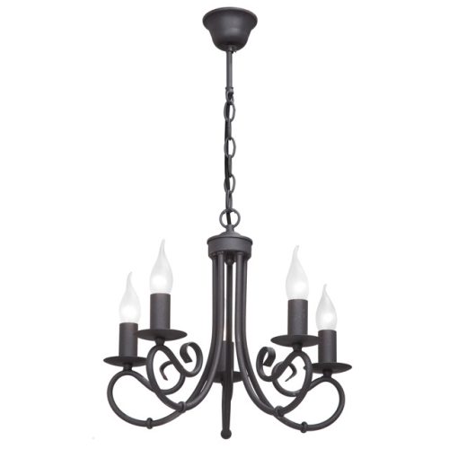 люстра VITALUCE Вера 5x40Вт E14 черный матовый