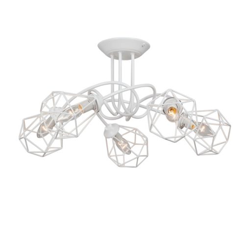 люстра потолочная VITALUCE Шайн E14 5х40Вт металл белый