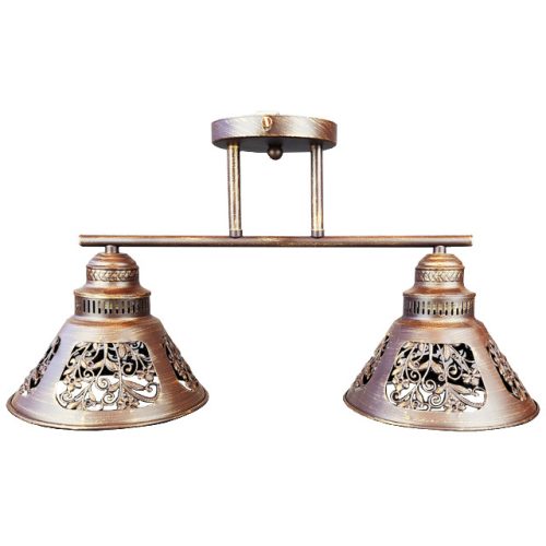 люстра потолочная JUPITER Кантри 2х60Вт Е27 металл коричневый