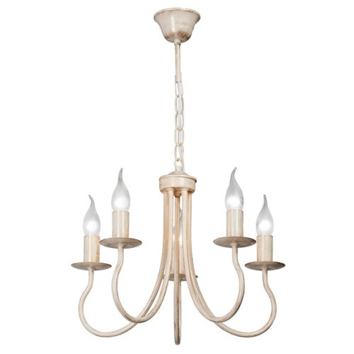 люстра подвесная VITALUCE Лом 5х40Вт E14 металл бежевый