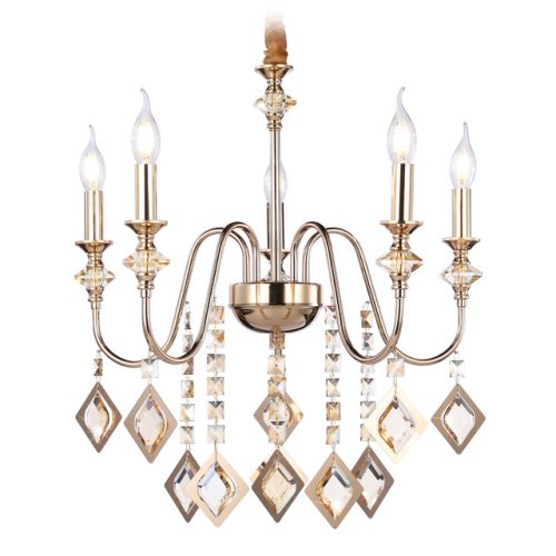 люстра подвесная AMBRELLA LIGHT Традиционный E14х5 40Вт золото/янтарь