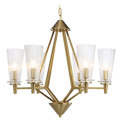 люстра подвесная AMBRELLA LIGHT Традиционный E14х6 40Вт латунь/белый матовый