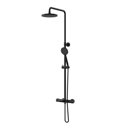 система душевая PAINI Nove смеситель термостатический с изливом черный