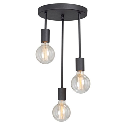 люстра потолочная VITALUCE Гэлакси 3x40Вт E27 металл черный