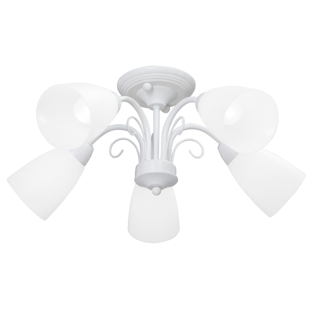 люстра потолочная VITALUCE Сшай E14 5х40Вт металл белый